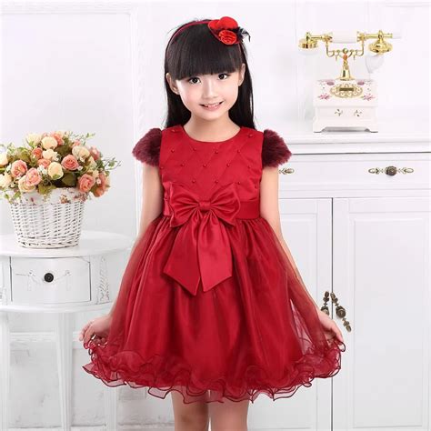 red birthday dress for baby girl
